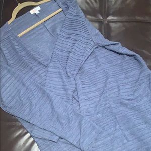 LuLaRoe Sweaters - LuLaRoe Pin Tuck Blue Sarah Duster Cardigan LuLaRoe Sweaters - LuLaRoe Pin Tuck Blue Sarah Duster Cardigan